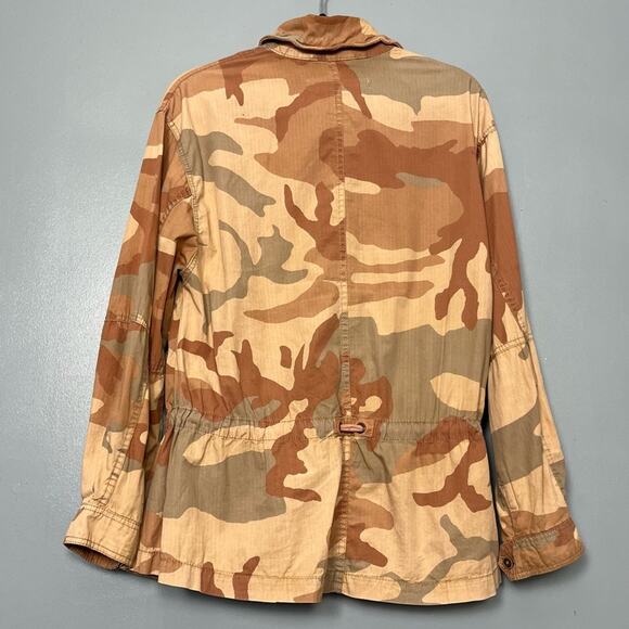 Free People Lead The Way Camo Lightweight Utility Jacket Taupe Tan Women’s XS - Picture 4 of 11
